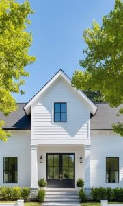 28 White Home Exterior with Black Trim: Timeless Elegance for Your