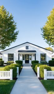 28 White Home Exterior with Black Trim: Timeless Elegance for Your