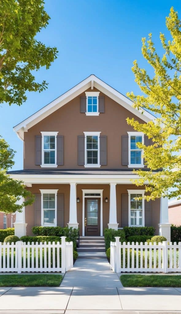 21 Brown Home Exterior With White Trim Ideas for a Timeless Look ...
