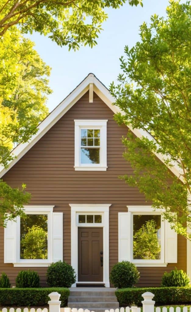 21 Brown Home Exterior With White Trim Ideas for a Timeless Look ...