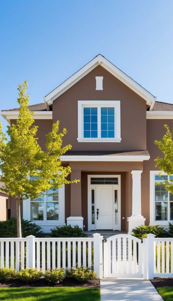 21 Brown Home Exterior With White Trim Ideas for a Timeless Look ...