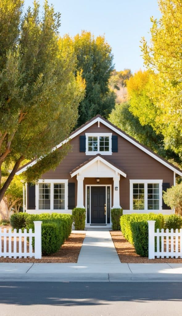 21 Brown Home Exterior With White Trim Ideas for a Timeless Look ...