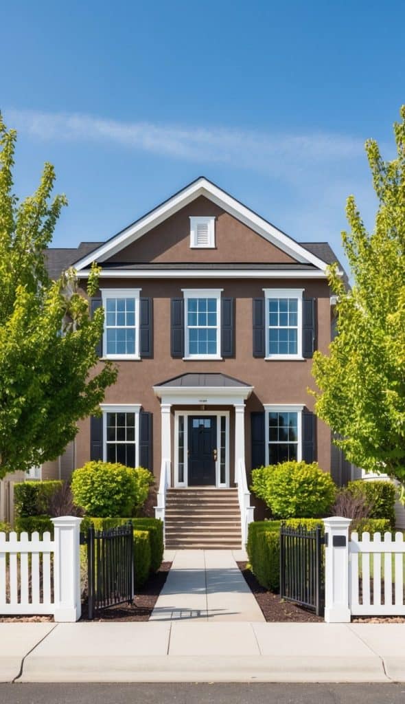 21 Brown Home Exterior With White Trim Ideas for a Timeless Look ...