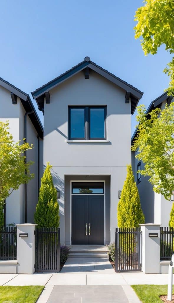 38 Gray Home Exterior with Black Windows That Offer Modern Elegance ...