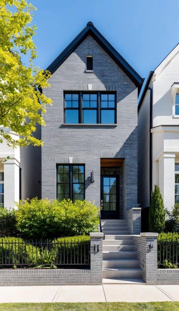 38 Gray Home Exterior with Black Windows That Offer Modern Elegance ...